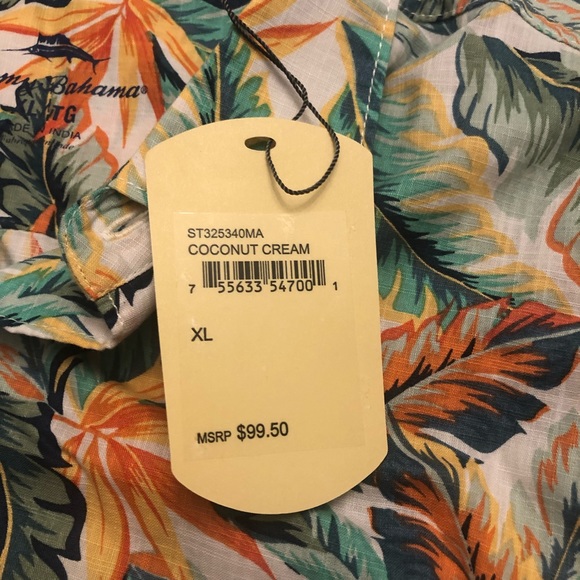 Tommy Bahama S/S Tropical Floral Print Button Down - Picture 5 of 6